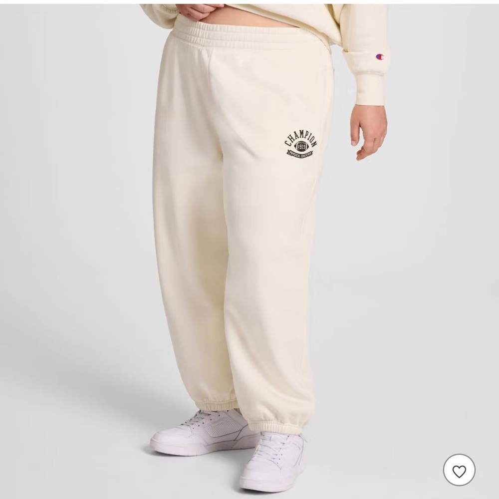 Champion women’s Cream/Off-White Logo Joggers